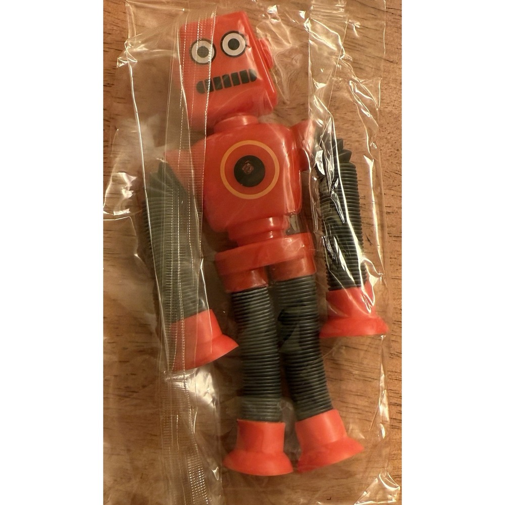 Telescopic Suction Cup Robot Toy, Shape Changing Telescopic‎ Tube Fidget NIP 6"